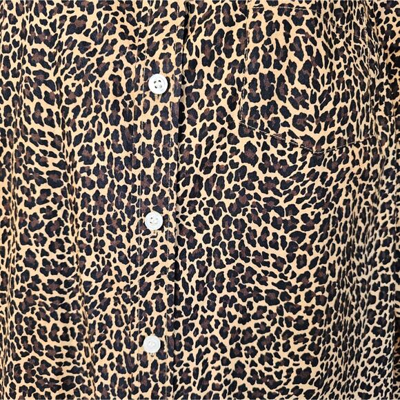 J. Crew women's animal print causal button up shirt size M - Picture 6 of 14